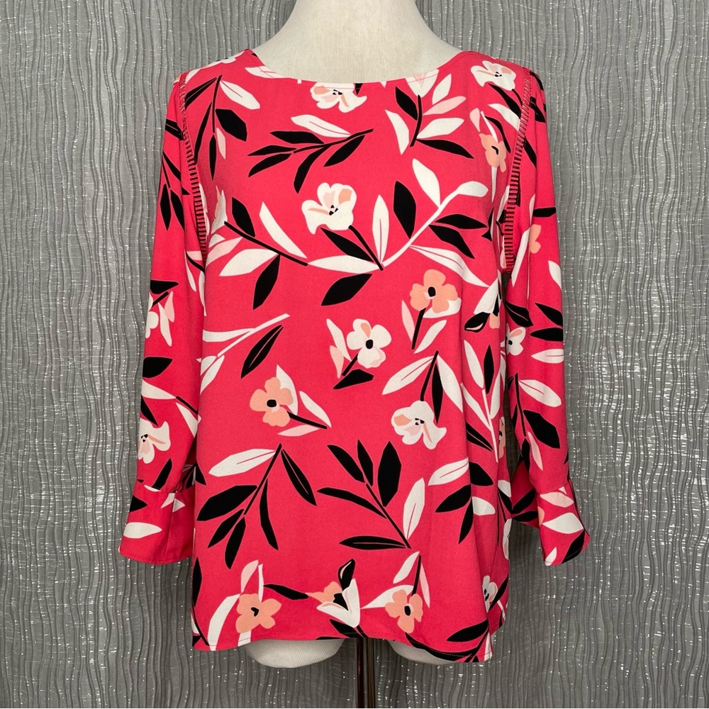 Talbots floral baby bell sleeve blouse. NWOT